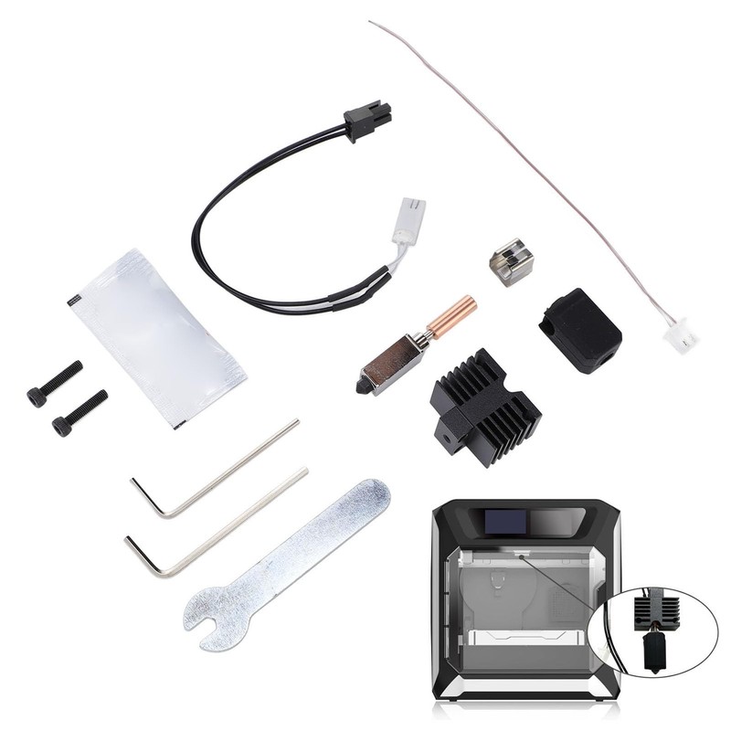 Ceramic Hotend Kit, Hardened Steel Nozzle for Qidi X Plus