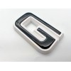 Auto Front & Rear GMC White Black OVERLAY Emblem Badge