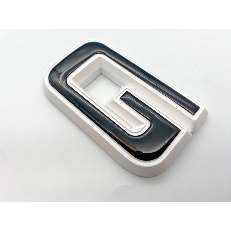 Auto Front & Rear GMC White Black OVERLAY Emblem Badge