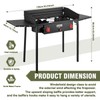 Bestfire 2 Burner Camping Stove with Windpanel& Side Shelves, Bag,