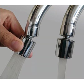 Aireador de boquilla de llave de cocina y baño, extensor de llave, pulverizador de doble flujo giratorio de 360 grados para cabezal de llave de fregadero, filtro giratorio de 2 funciones de