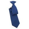 DQT Men's Plain Twill Wedding Formal Clip On Tie -