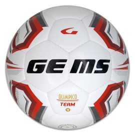 Gems UN06-0312 OLIMPICO TEAM UNISEX Pallone da calcio BIANCO/ROSSO Taglia 4