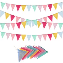 Pack of 5 Bunting Outdoor Weatherproof, Garland Outdoor Weatherproof, Garland Birthday, School Decoration, Bunting for Wedding, Children's Room, Party, Garden Decoration