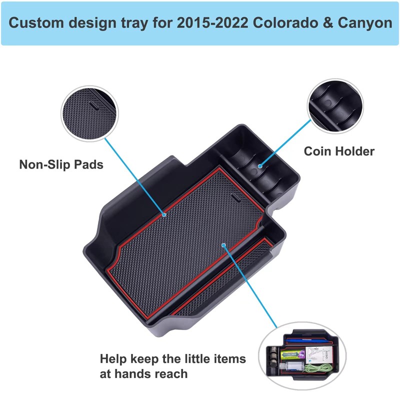 PIMCAR Center Console Organizer Compatible with Chevy Colorado/GMC Canyon 2015-2021