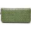 Belkut 1030212-F-130 Green Genuine Cowhide Leather Wallet, Round Zipper, Long