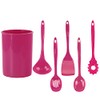 Reston Lloyd Melamine Utensil Holder Set with 5-Piece Utensil Kit