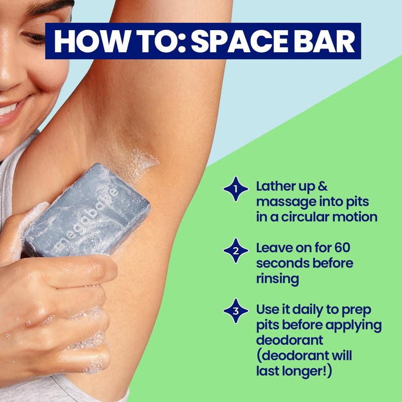 Megababe Underarm Bar Soap - Space Bar | With Detoxifying