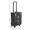 3-Tier Rolling Makeup Train Case with 2 Drawer,Lockable Makeup Trolley