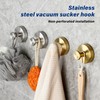 fentar Stainless Steel Suction Cup Hooks for Shower, Bathroom, Kitchen,