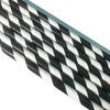 Black Striped Paper Straws, Pack of 100 Disposable Black &