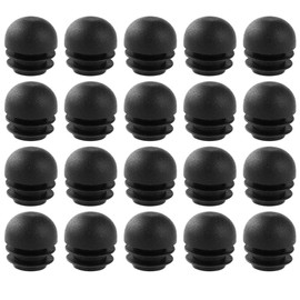 TopHomer 20 Pieces Round End Plugs, 16mm/0.63in Plastic Tube Inserts Chair Leg End Caps Tube Domed Inserts Protectors for Furniture Legs