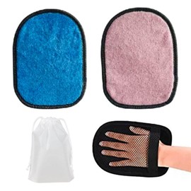 Pack of 2 Sand Removal Gloves and 1 Storage Bag, Beach Supplies, Reusable, Sand Removal Tools, Beach Sand Removal Brush, Portable Tools