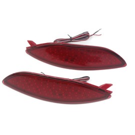 HEHEMM 2 x Rear Bumper LED Reflector Brake Brake Light Warning Light Red
