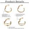 Dochais Set of 4 Stainless Steel Hoop Nose Rings, Helix
