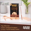 MasterMedi Copper Tongue Scraper with Case (2 Pack) - Natural
