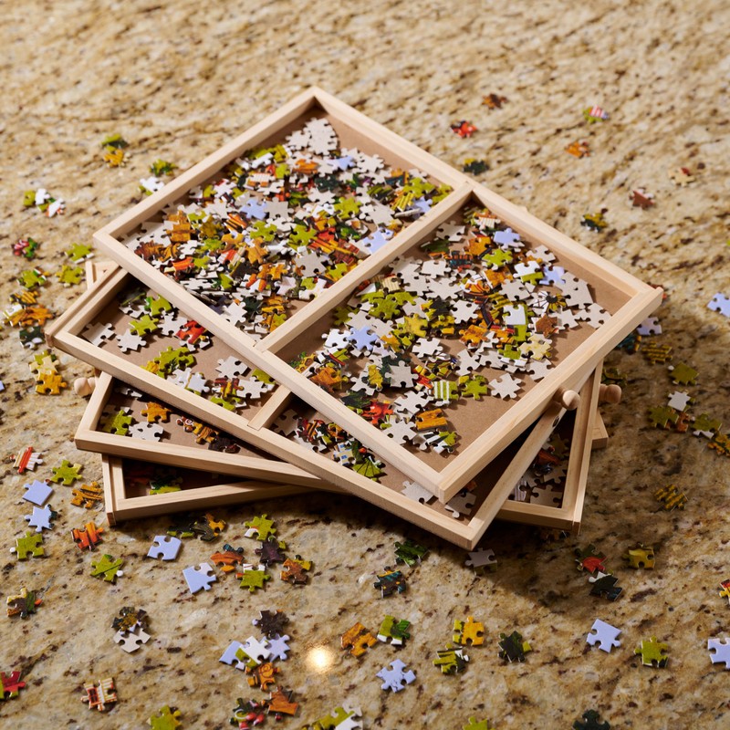 Buffalo Games - Wood Puzzle Table - 1000 Piece Size