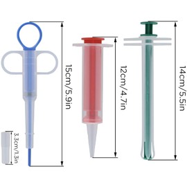 LUTER 4PCS Pet Syringe Pet Pill Shooter Soft Tip Pet Tablet Feeder Reusable Medical Feeding Dispenser Tool for Cats Dogs Small Animals
