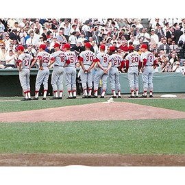 SPORTSPHOTOSUSA 1967 St Louis Cardinals World Series Lineup at Fenway Park 8x10 Photo