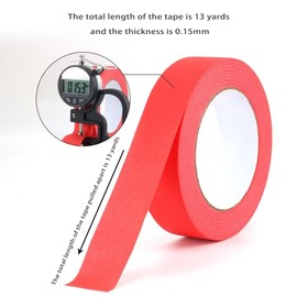 Masking Tape, 0.94 Inch x 13 Yards x 5 Rolls, Red, 24 mm Painters Tape Bulk, No Residue, Craft Tape for Artist DIY Crafts, Arts, Decorations, Total 213 Feet