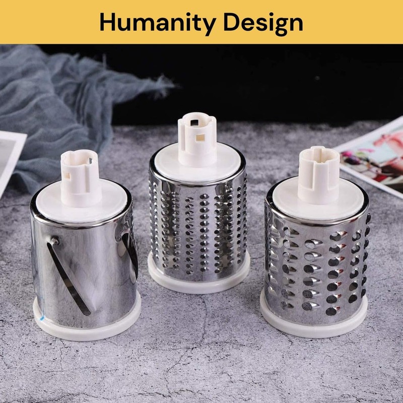 Spendeal Rotary Cheese Grater, 3 in 1 Cheese Shredder Grater