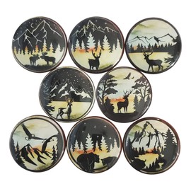 Twisted R Design Woodland Kitchen Cabinet Knobs, Decorative Nature Drawer Pulls, Rustic Animal Cabinet Handles, Set of 8 Dresser Knobs for Bathroom, Bedroom or Drawer Knobs