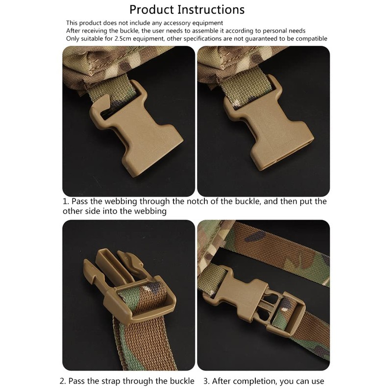 YASHALY 2pcs 1'' Secure and Reliable Tactical Quick-Release SRB QASM