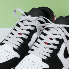 Stepace [2 Pairs Flat Shoe Laces for Sneakers 5/16" Width 30"-72" Length 26 Color Shoelaces Grey 40"(102 cm)