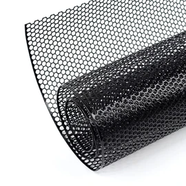 AggAuto 47x16 inches Car Pickup Truck Grill Mesh Spoiler Bumper Vent Aluminum Alloy Automotive Grille Insert Air Intake Racing Honeycomb Hole 6mm Spacing 1mm Black