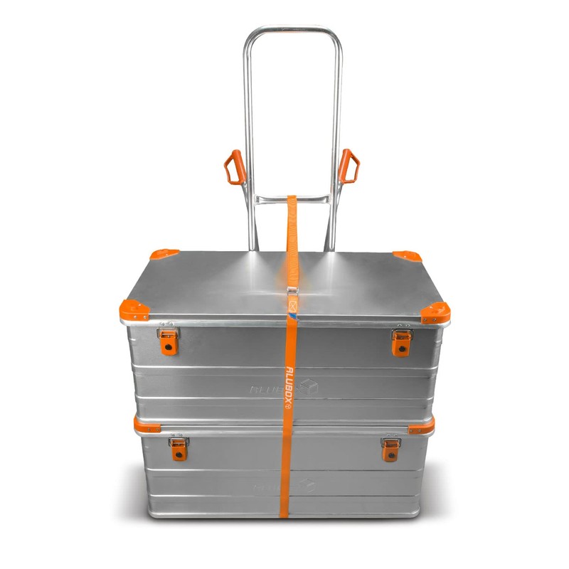 Alubox Lashing Strap with Clamping Lock 25 mm Wide Orange