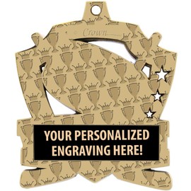 Crown Awards Custom Hockey Medals, 2 1/4" Shieldz Hockey Award Medal with Free Engraving 20 Pack Prime
