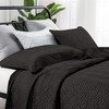 NTBAY King Silk Satin Quilt Set, Geometric Pattern Bedspread Luxury