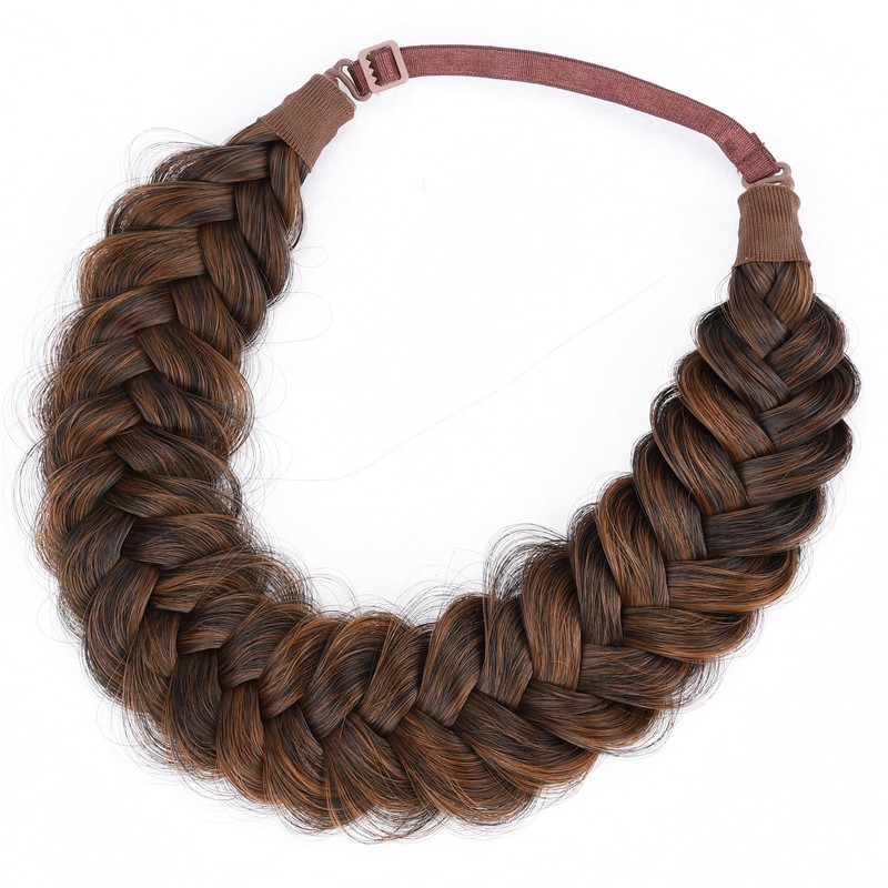Gledola Messy Synthetic Hair Braided Headband Classic Chunky Wide Braided