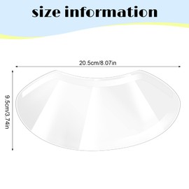 Fuyamp 50 Pcs Shower Face Eye Protector, Plastic Eye Shield Face Eye Protector for Microblading, Protective Clear Face Visor Shield for Permanent Makeup Eyelash Extensions Eyes Cataract Haircut