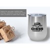 Flairy Land Chess Silver Wine Tumbler 12oz - conquer it