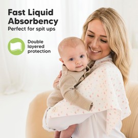 Organic Burp Cloths Baby Girl, Boy - 6-Pack Large Baby Burp Cloths, Super Absorbent Burping Cloths for Babies, Soft & Plush Cotton Burp Cloth, Spit Up Burp Rags, Newborn Burp Clothes (Pets & Paws)