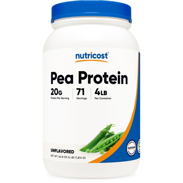 Nutricost Pea Protein Powder (4 LBS) Unflavored - 20g of