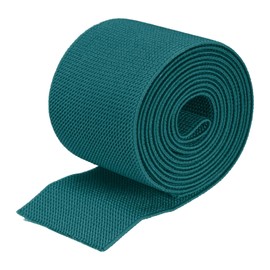 MECCANIXITY Cinta Elástica Ancha de Sarga de Doble-Cara, 2,8" Ancho 2 Yardas Longitud, Correa Elástica Tejida, Banda Elástico Pesada para Costura Cinturilla, Claro Verde