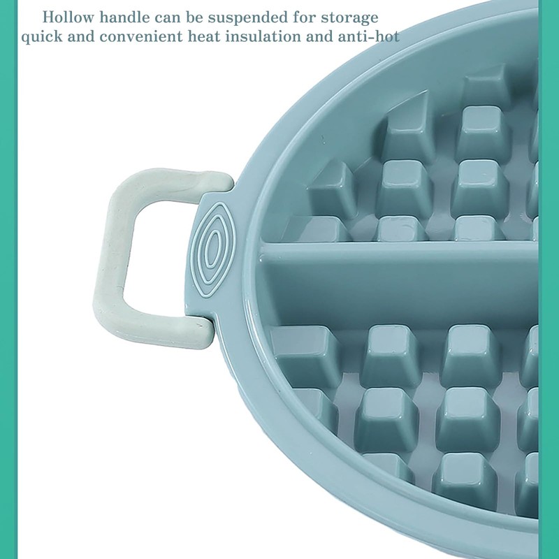 Wisnewth Silicone Waffle Pan Set (2 PSC), 17cm Round Non-Stick