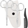 Minkissy Kit de tijeras para barba y bigote para nariz