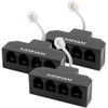 XANHAM RJ11 Cable 4 Way Splitter(3 Pack) 6P4C Connector Phone