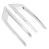 2PCS Front Fog Light Trim Silver Decoration Anti Fading Exterior