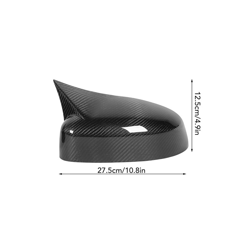 1 Pair Carbon Fiber Ox Horn Rearview Side Glass Mirror