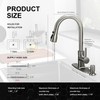 EcoChannels Kitchen Faucet with Pull Down Sprayer, Single Handle Brushed