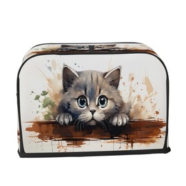 Toaster Cover 4 Slice Toaster Cover Lovable Cat Kitty Stain Resistant Kitchen Small Appliance Cover Machine Washable Women Gift
