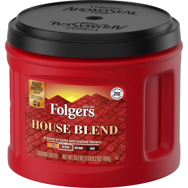 Folgers House Blend Medium Roast Ground Coffee, 24.2 Ounces