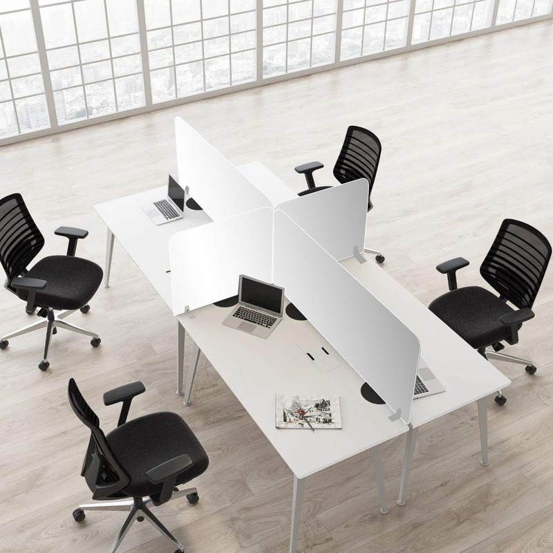 Precision-Milled Aluminum clamp Set for Office Privacy Panels. Includes Rubber-Grip