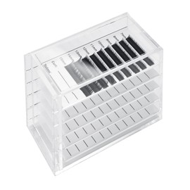 ATOMUS 5 Layers Acrylic Eyelash Storage Box Makeup Organiser False Eyelashes Glue Palette Holder Plug Eyelashes Extension Tool