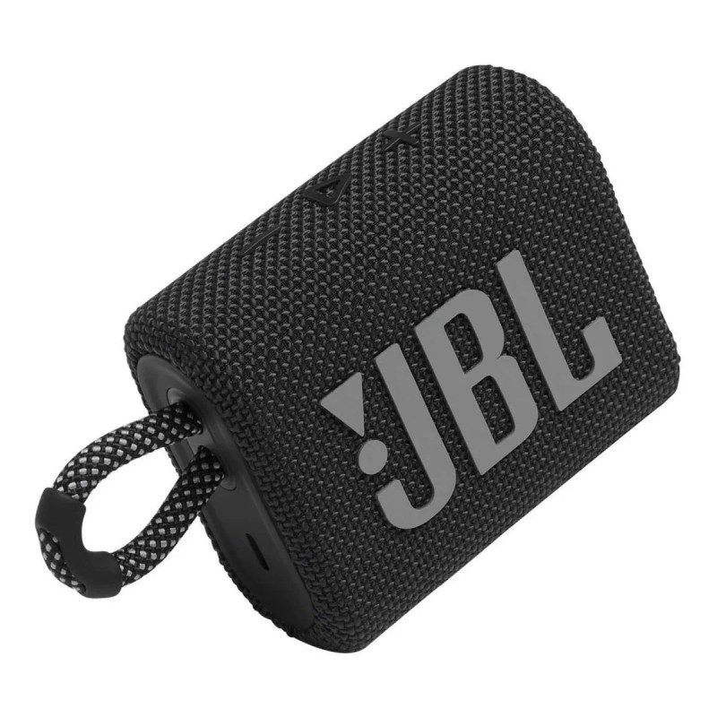 Bocina JBL Go 3 JBLGO3 portátil con bluetooth waterproof negra