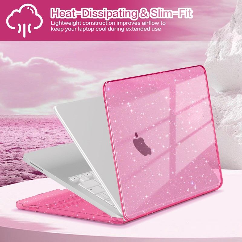 Teryeefi Gltter Case for MacBook Neo 13 inch Case 2026